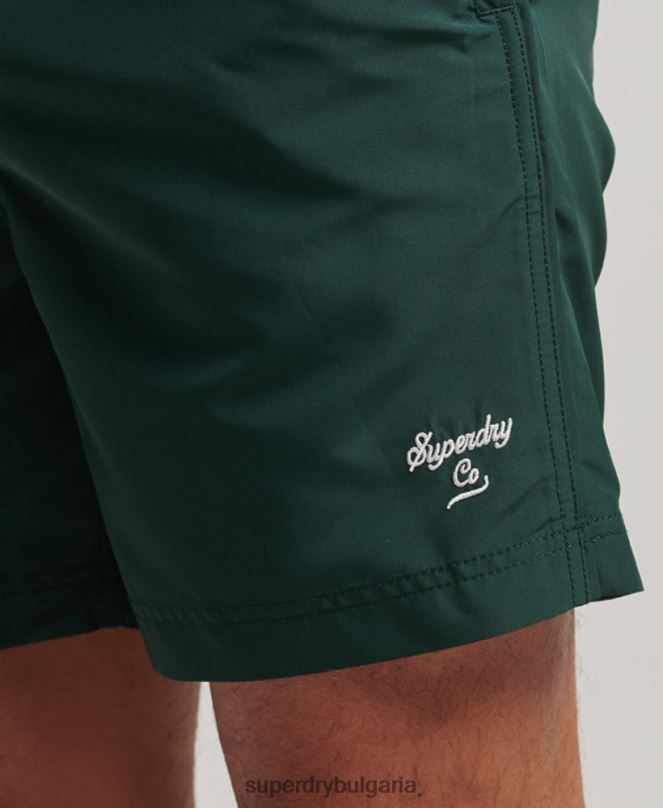 Superdry облекло N00H394 зелено мъже поло рециклирани бански шорти