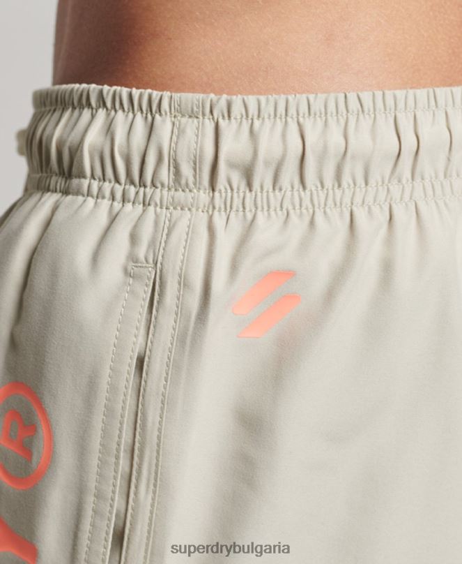 Superdry облекло N00H403 бежово мъже основни спортни 17-инчови рециклирани бански шорти