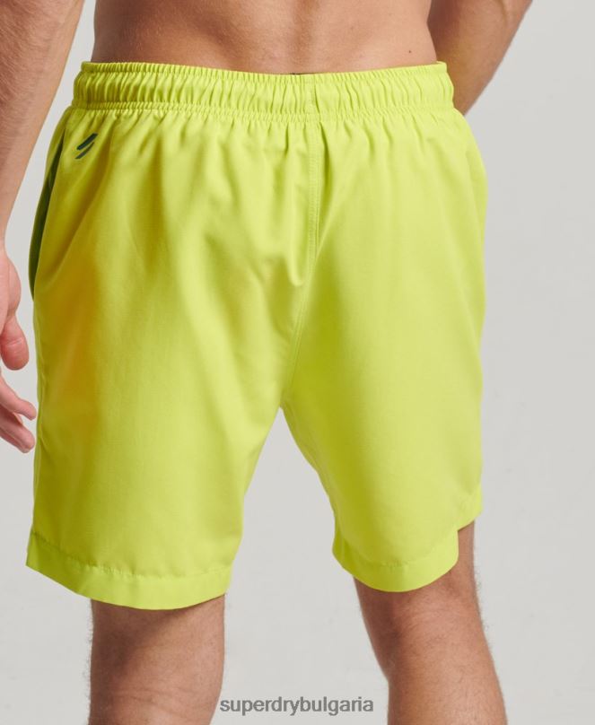 Superdry облекло N00H424 жълто мъже основни спортни 17-инчови рециклирани бански шорти