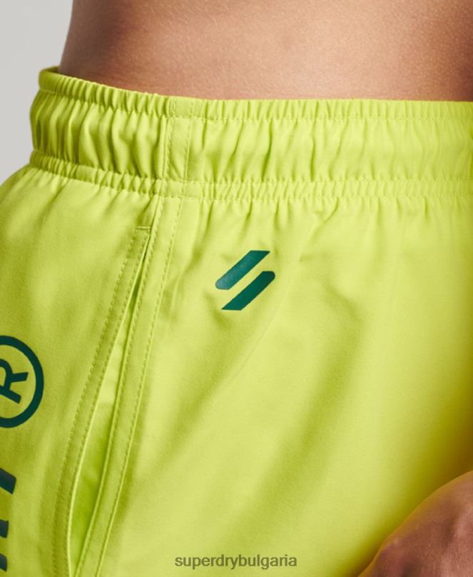 Superdry облекло N00H424 жълто мъже основни спортни 17-инчови рециклирани бански шорти