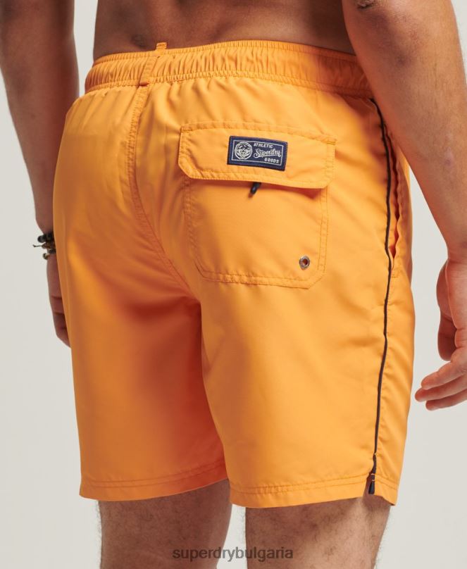 Superdry облекло N00H427 злато мъже винтидж университетски рециклирани бански шорти