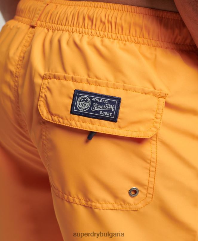 Superdry облекло N00H427 злато мъже винтидж университетски рециклирани бански шорти