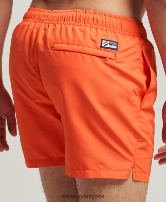 Superdry облекло N00H429 оранжево мъже код етерични 15 инча рециклирани бански шорти
