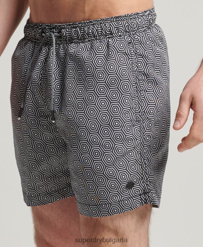 Superdry облекло N00H431 тъмно сив мъже студия бански шорти
