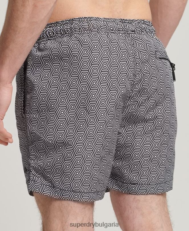 Superdry облекло N00H431 тъмно сив мъже студия бански шорти