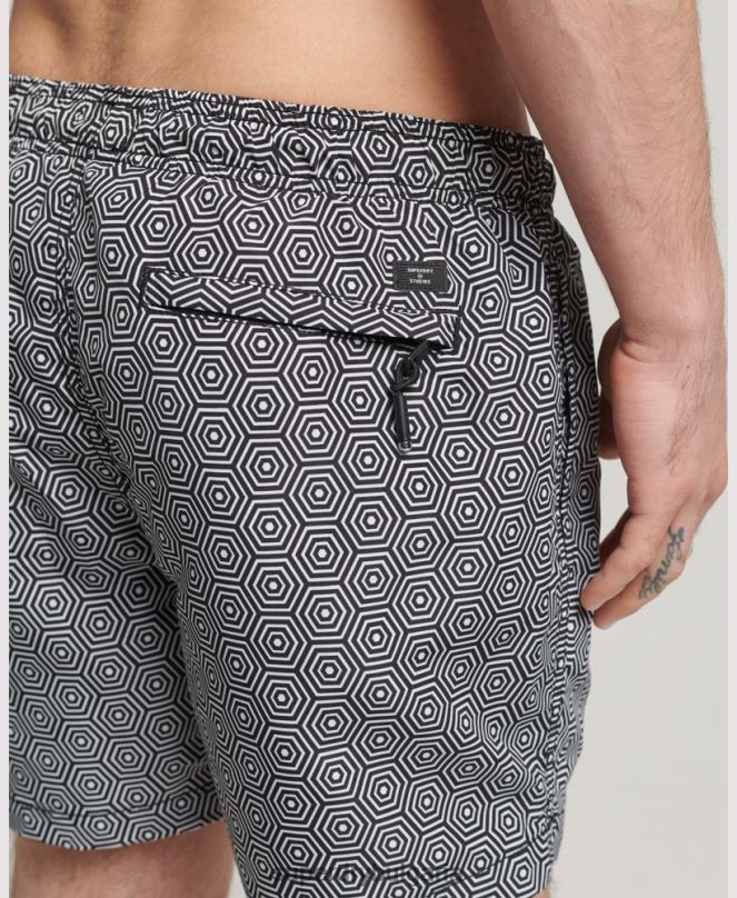Superdry облекло N00H431 тъмно сив мъже студия бански шорти