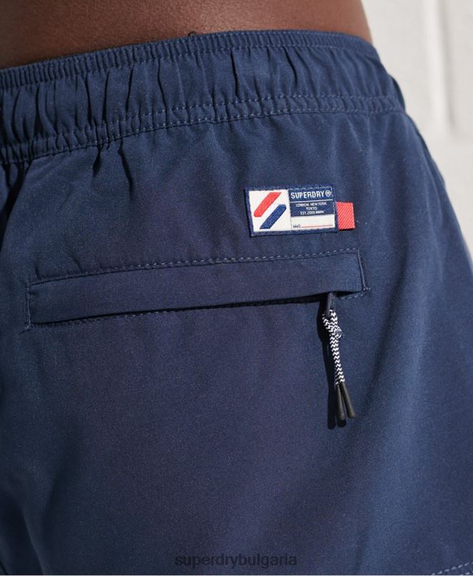 Superdry облекло N00H432 син мъже три серии бански шорти