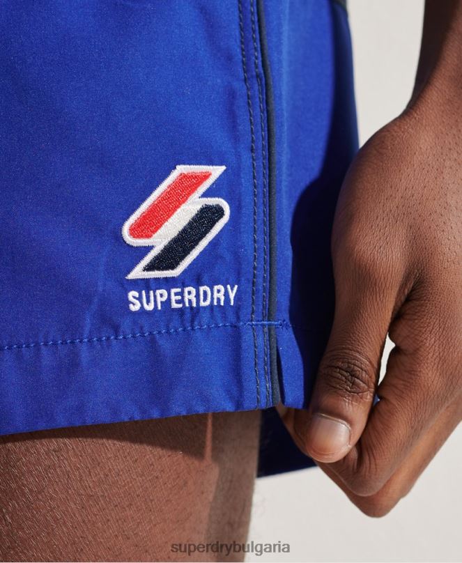 Superdry облекло N00H432 син мъже три серии бански шорти