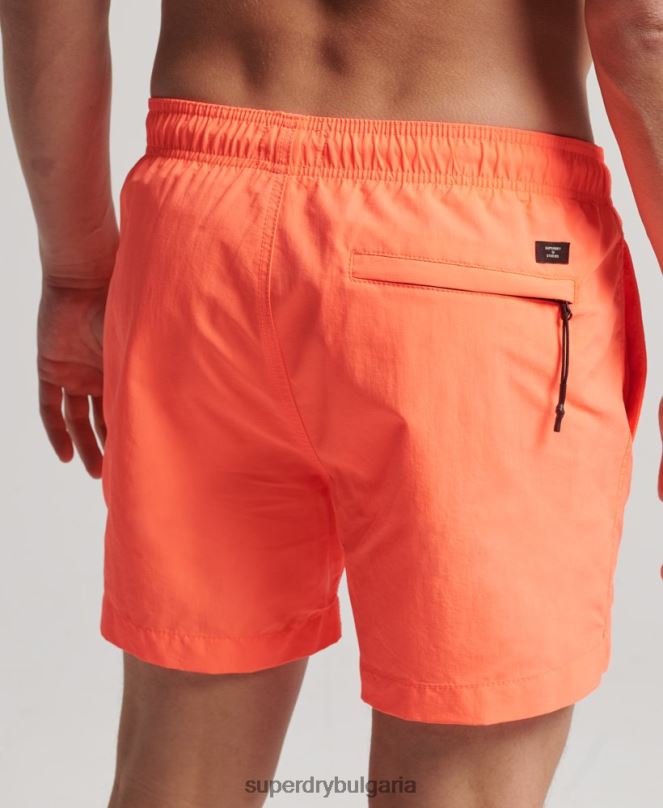Superdry облекло N00H436 корал мъже студия рециклирани бански шорти