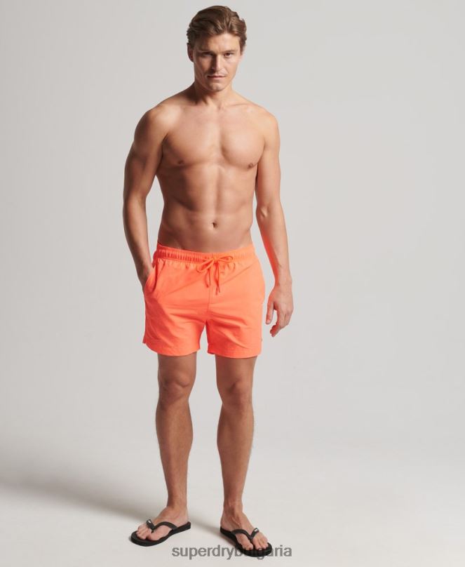 Superdry облекло N00H436 корал мъже студия рециклирани бански шорти