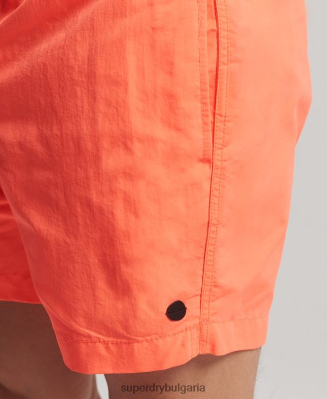Superdry облекло N00H436 корал мъже студия рециклирани бански шорти