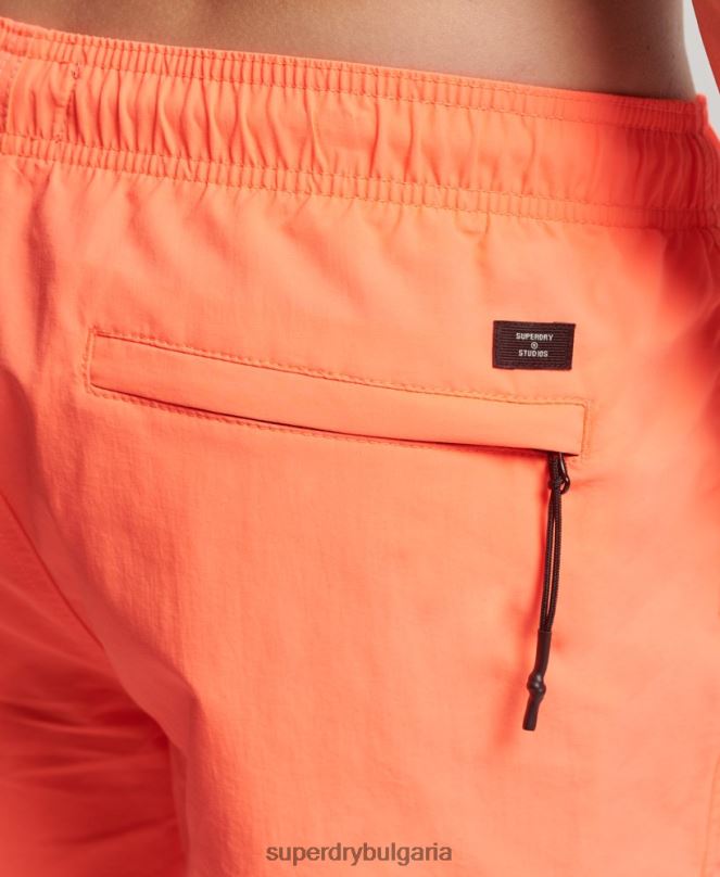 Superdry облекло N00H436 корал мъже студия рециклирани бански шорти