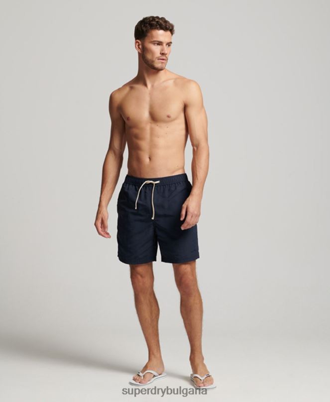 Superdry облекло N00H441 военноморски флот мъже рециклирани бански шорти ripstop