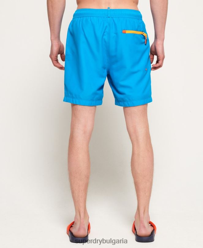 Superdry облекло N00H444 син мъже плувни шорти за водна топка