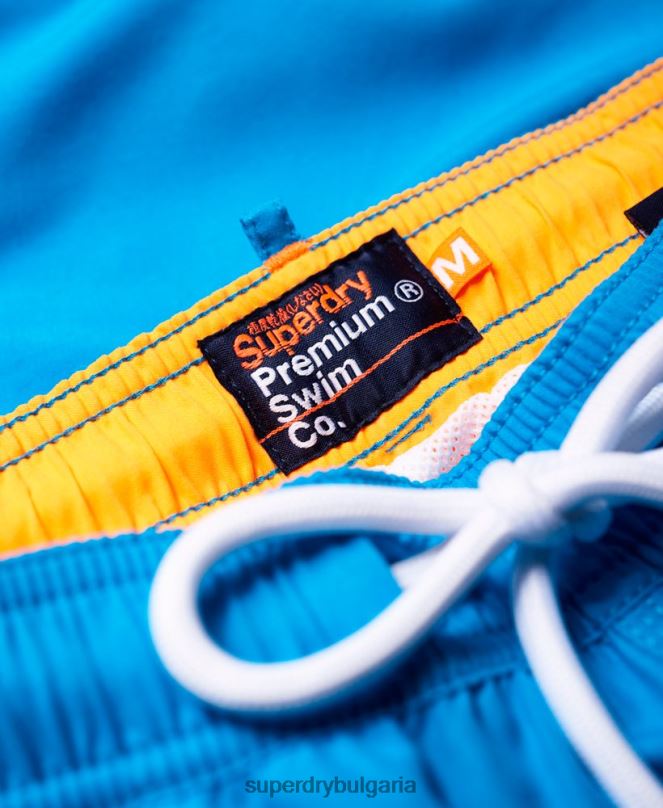 Superdry облекло N00H444 син мъже плувни шорти за водна топка