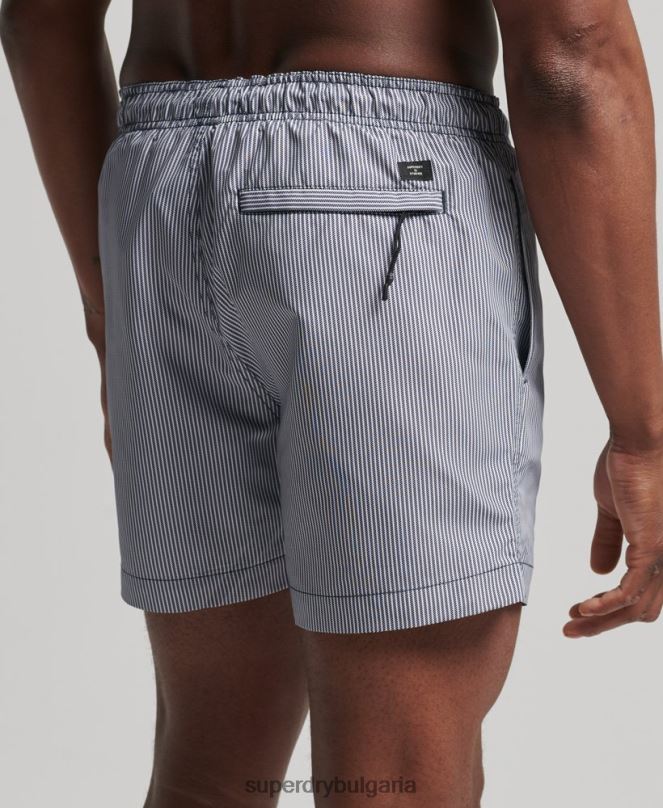 Superdry облекло N00H445 военноморски флот мъже студия рециклирани бански шорти