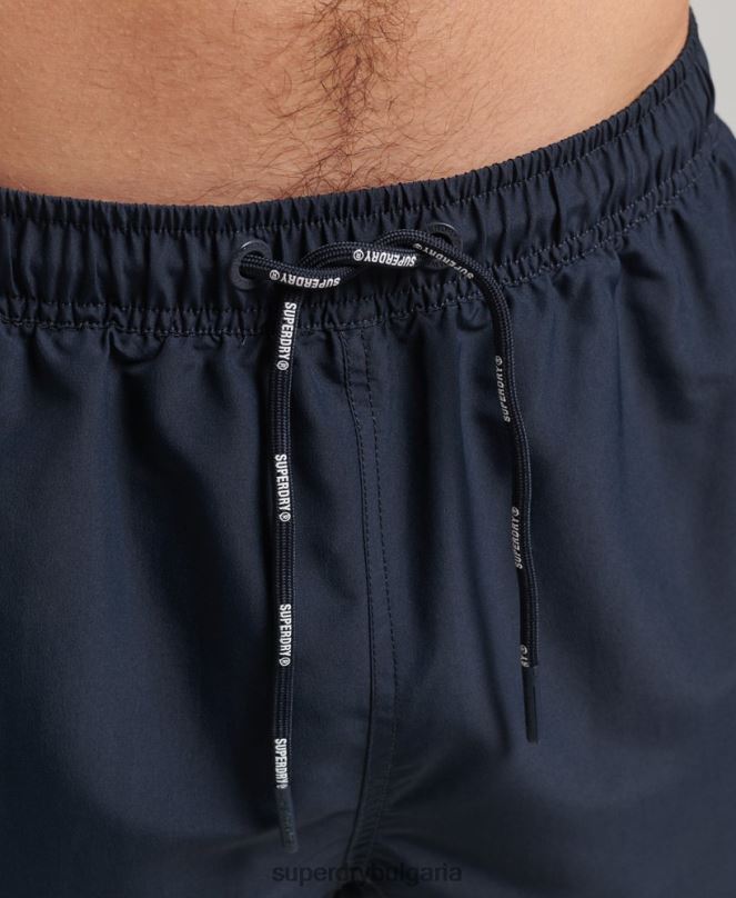 Superdry облекло N00H450 военноморски флот мъже лента 15 инча рециклирани бански шорти