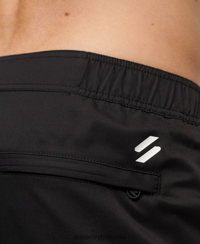 Superdry облекло N00H57 черен мъже спортно облекло рециклирани шорти