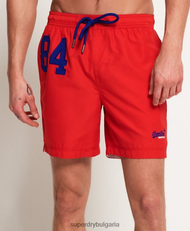 Superdry облекло N00H6499 червен мъже плувни шорти за водна топка