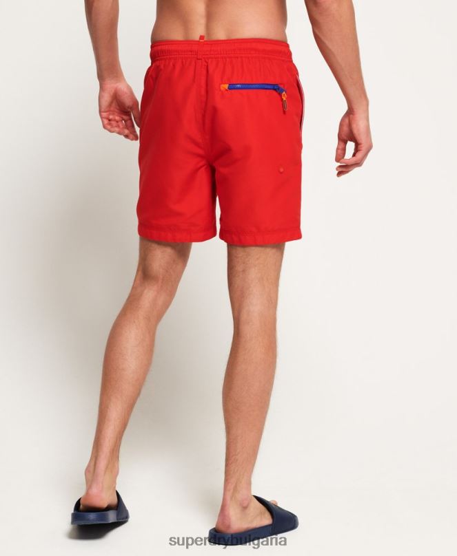 Superdry облекло N00H6499 червен мъже плувни шорти за водна топка