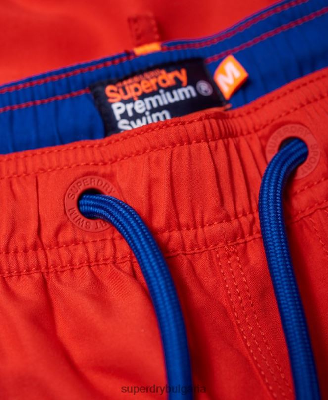 Superdry облекло N00H6499 червен мъже плувни шорти за водна топка