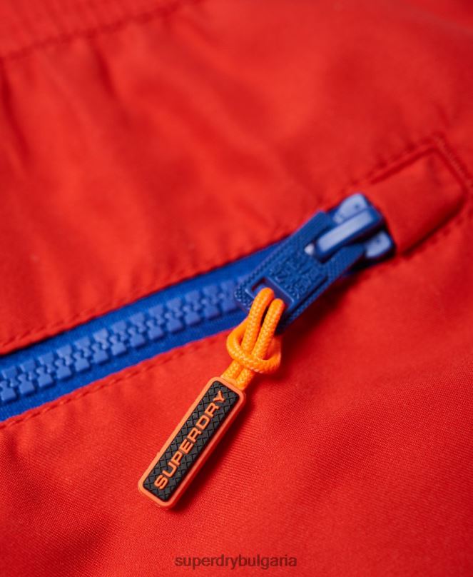 Superdry облекло N00H6499 червен мъже плувни шорти за водна топка