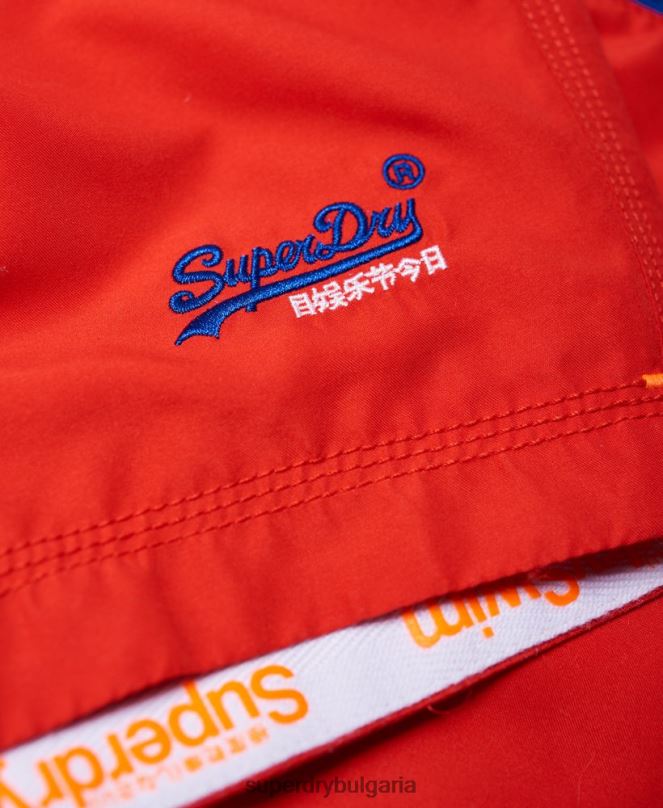 Superdry облекло N00H6499 червен мъже плувни шорти за водна топка
