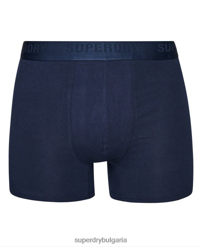 Superdry облекло N00H1598 син мъже органичен памук боксьор мулти троен пакет
