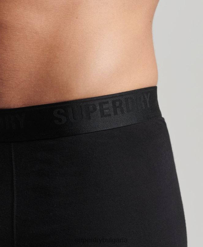 Superdry облекло N00H1599 черен мъже органичен памук боксьор мулти троен пакет