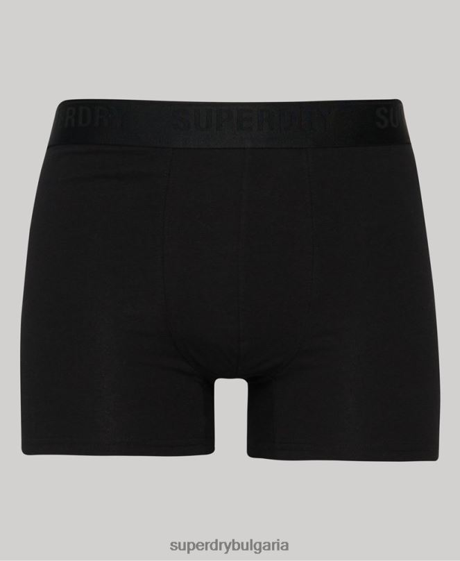 Superdry облекло N00H1599 черен мъже органичен памук боксьор мулти троен пакет