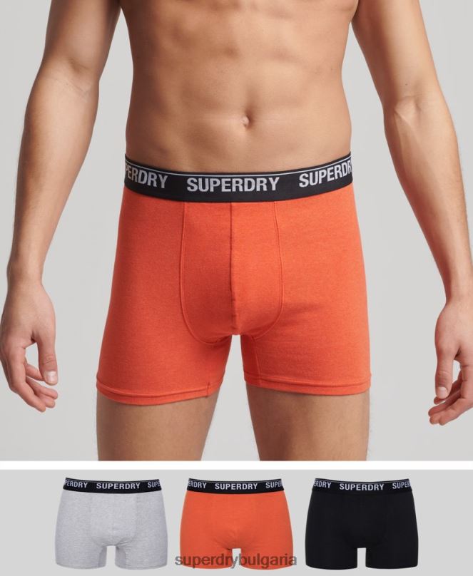 Superdry облекло N00H1605 мулти мъже Боксери от органичен памук троен пакет