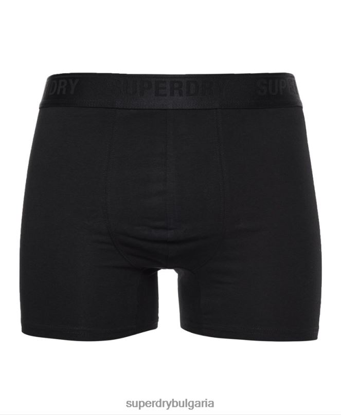 Superdry облекло N00H1617 черен мъже Боксери от органичен памук троен пакет