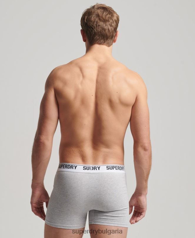Superdry облекло N00H1618 оранжево мъже Боксери от органичен памук троен пакет