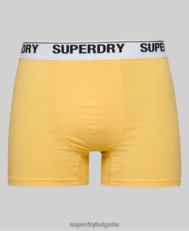 Superdry облекло N00H1618 оранжево мъже Боксери от органичен памук троен пакет