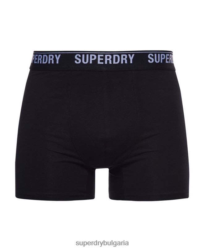 Superdry облекло N00H1622 черен мъже Боксери от органичен памук троен пакет