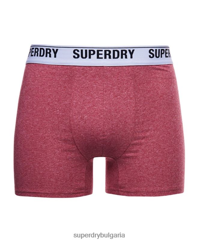Superdry облекло N00H1638 оранжево мъже Двойна опаковка боксерка от органичен памук