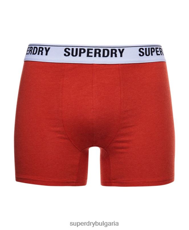 Superdry облекло N00H1638 оранжево мъже Двойна опаковка боксерка от органичен памук