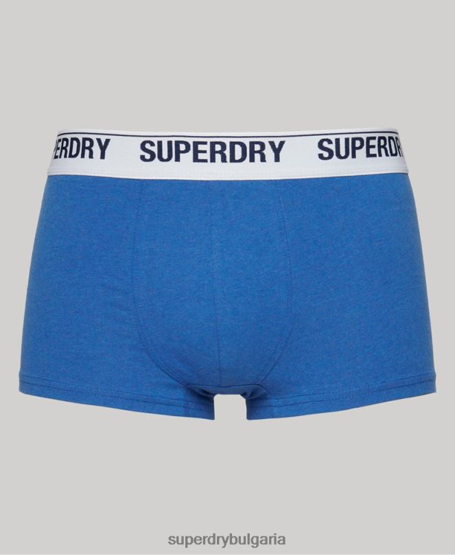 Superdry облекло N00H1734 син мъже органичен памук багажник мулти двойна опаковка