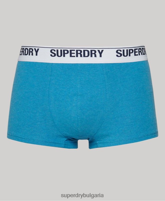 Superdry облекло N00H1734 син мъже органичен памук багажник мулти двойна опаковка