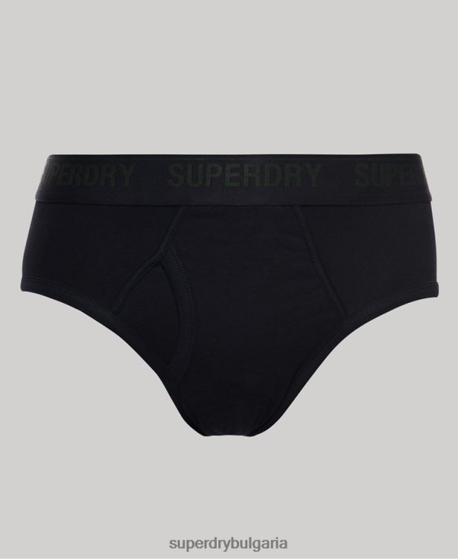 Superdry облекло N00H1741 черен мъже тройна опаковка от органичен памук