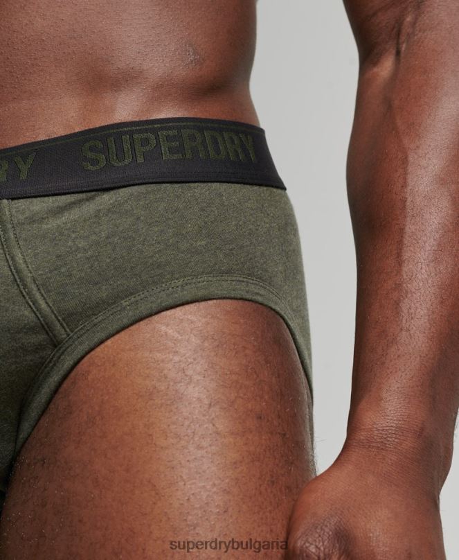 Superdry облекло N00H1741 черен мъже тройна опаковка от органичен памук