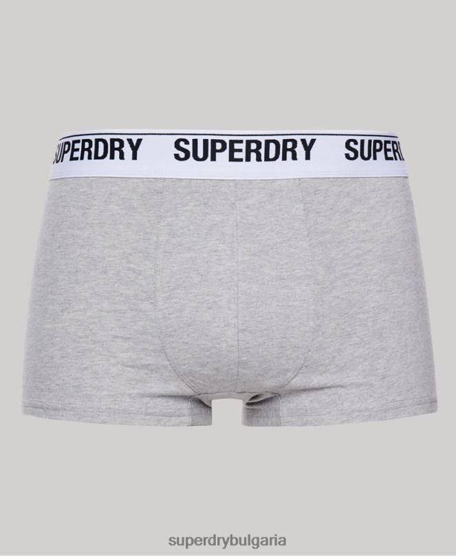 Superdry облекло N00H1747 черен мъже органичен памук багажник тройна опаковка
