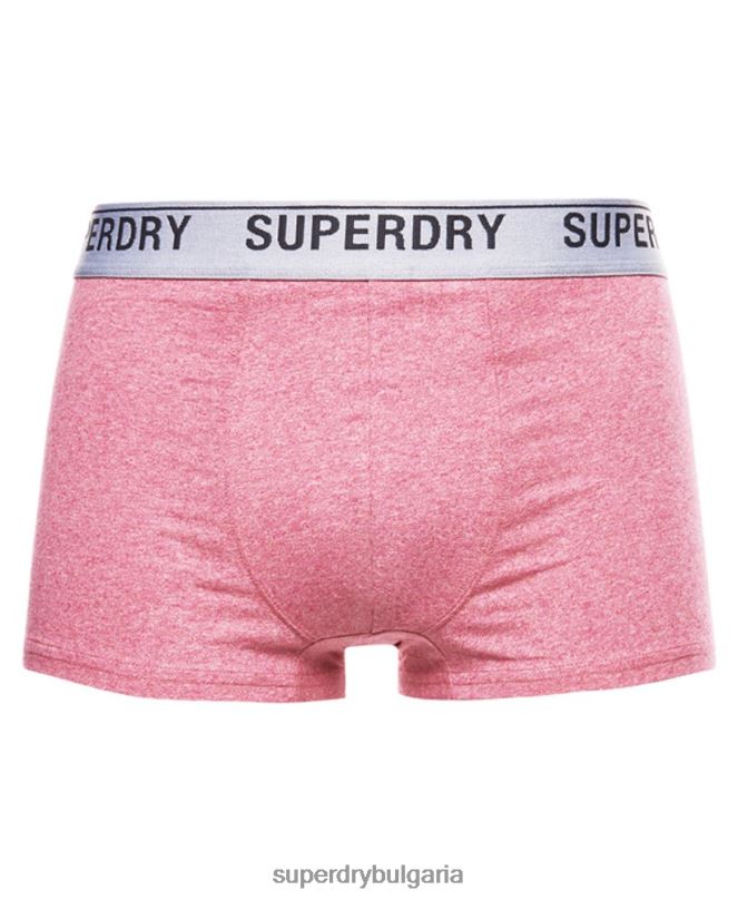 Superdry облекло N00H1751 червен мъже органичен памук багажник тройна опаковка