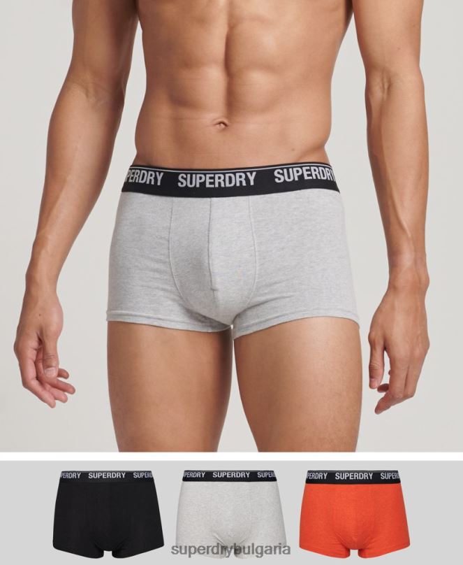 Superdry облекло N00H1753 мулти мъже органичен памук багажник тройна опаковка