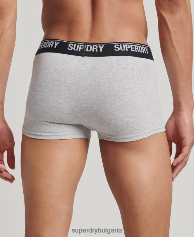 Superdry облекло N00H1753 мулти мъже органичен памук багажник тройна опаковка