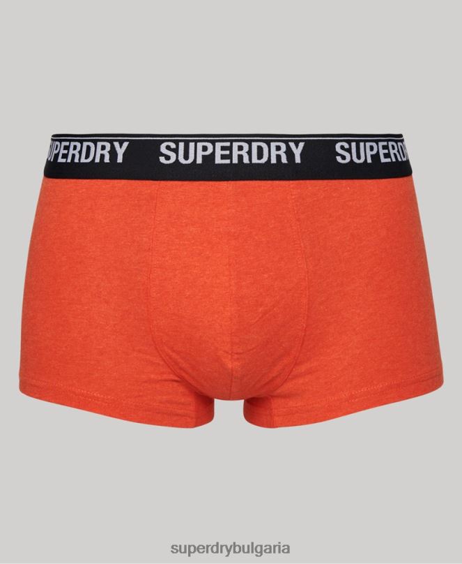 Superdry облекло N00H1753 мулти мъже органичен памук багажник тройна опаковка
