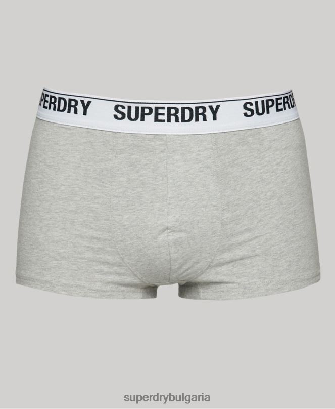 Superdry облекло N00H1767 оранжево мъже органичен памук багажник тройна опаковка