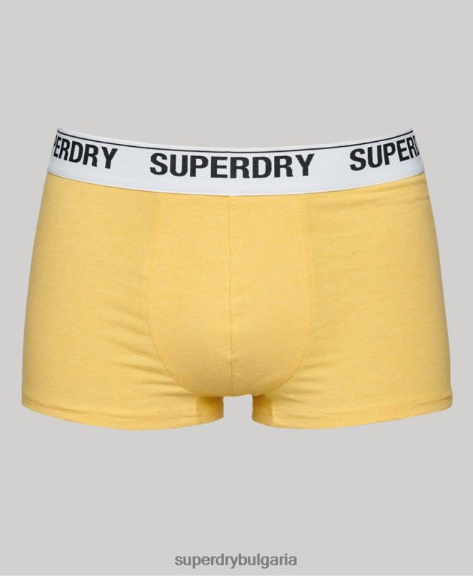 Superdry облекло N00H1767 оранжево мъже органичен памук багажник тройна опаковка
