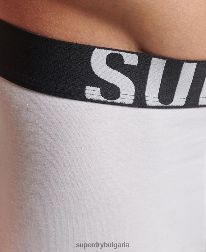 Superdry облекло N00H1770 черен мъже боксерка от органичен памук с двойно лого двойна опаковка