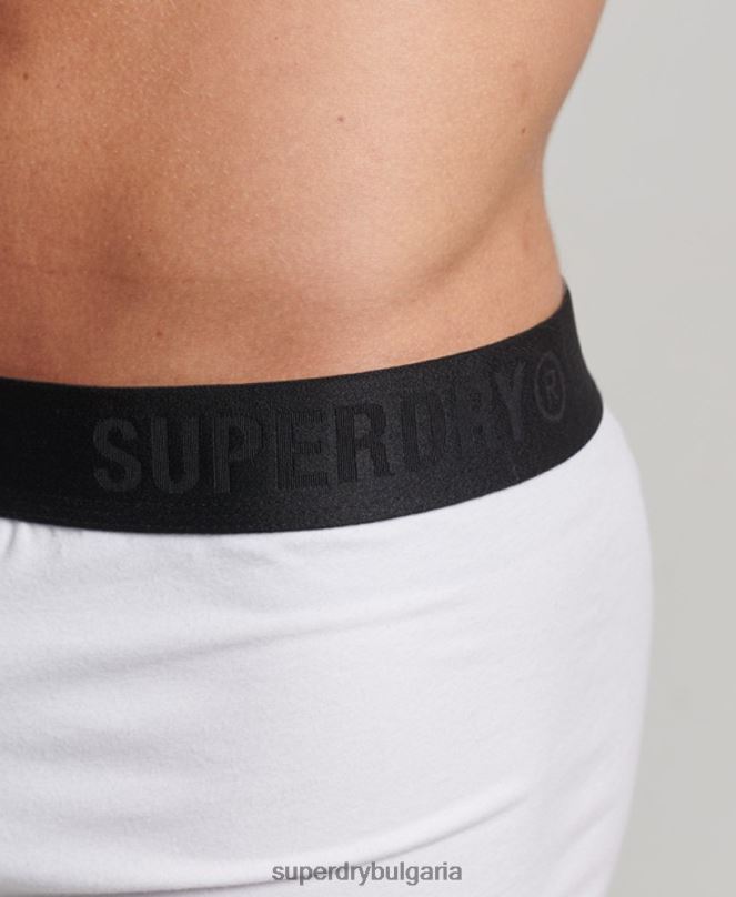 Superdry облекло N00H1776 черен мъже офсетна двойна опаковка от органичен памук